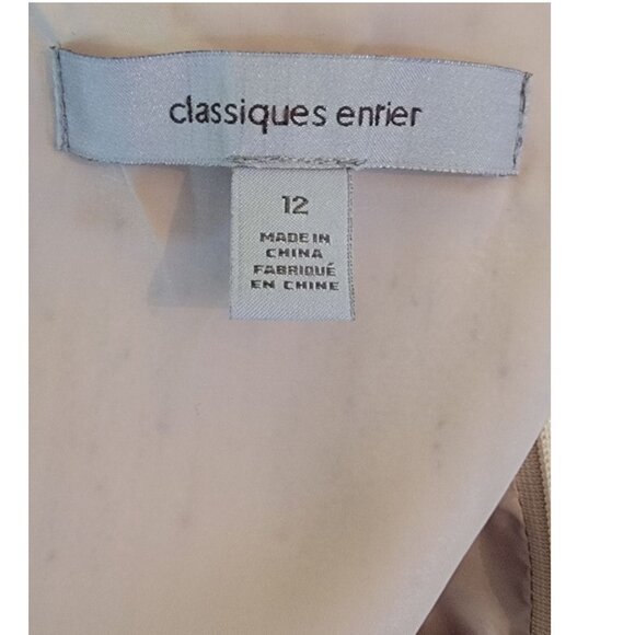 Classiques Entier Tweed-Like Sleeveless Dress, Cream, Womens Size 12 - Picture 6 of 7